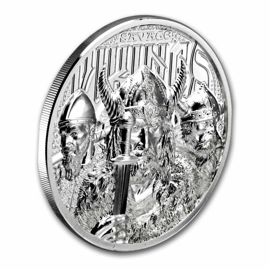 2026 Cook Islands 1 oz Silver Savage Vikings Proof (w/ Box & COA